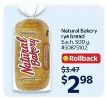 Walmart Natural Bakery Rye Bread offer