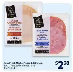 Walmart Your Fresh Market sliced deli meat offer