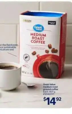 Walmart Great Value Medium Roast Coffee offer