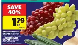 Real Canadian Superstore GREEN or RED SEEDLESS GRAPES offer