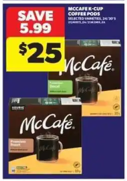 Real Canadian Superstore McCafé K-Cup Coffee Pods offer