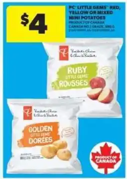 Real Canadian Superstore PC Little Gems Red, Yellow or Mixed Mini Potatoes offer