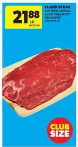 Real Canadian Superstore Flank Steak offer