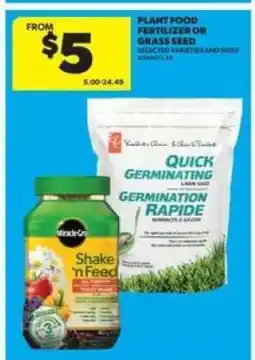Real Canadian Superstore Plant Food Fertilizer or Grass Seed offer