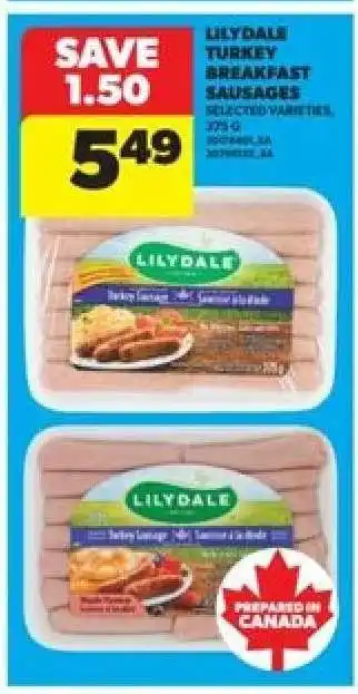Real Canadian Superstore Lilydale Turkey Breakfast Sausages offer