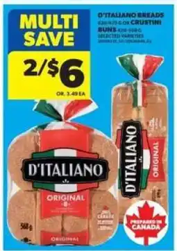 Real Canadian Superstore D'Italiano Breads or Crustini Buns offer