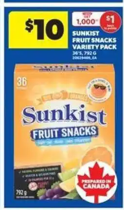 Real Canadian Superstore Sunkist Fruit Snacks Variety Pack offer