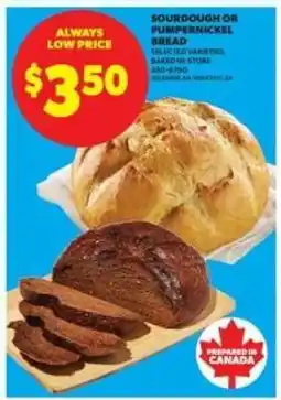 Real Canadian Superstore Sourdough or Pumpernickel Bread offer
