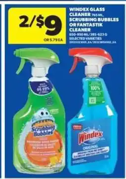 Real Canadian Superstore Windex Glass Cleaner or Scrubbing Bubbles or Fantastik Cleaner offer