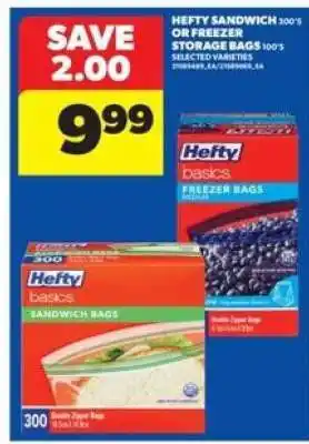 Real Canadian Superstore Hefty Sandwich or Freezer Storage Bags offer