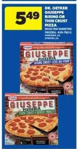 Real Canadian Superstore DR. OETKER Giuseppe Rising or Thin Crust Pizza offer