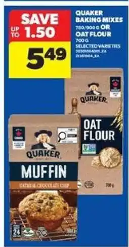Real Canadian Superstore Quaker Baking Mixes or Oat Flour offer