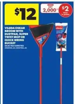 Real Canadian Superstore Vileda Oskar Broom with Dustpan, Super Twist Mop or Quick Wring Bucket offer