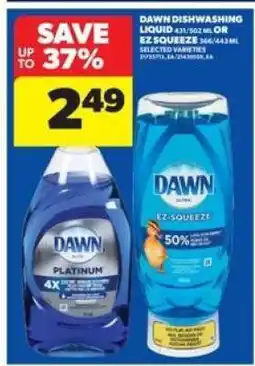 Real Canadian Superstore Dawn Dishwashing Liquid or EZ-Squeeze offer