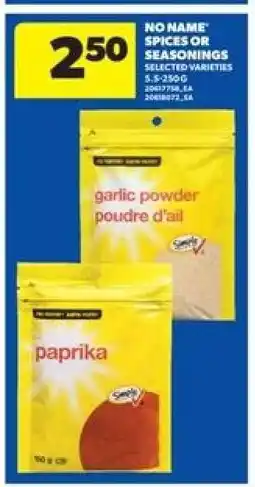 Real Canadian Superstore NO NAME Spices or Seasonings offer