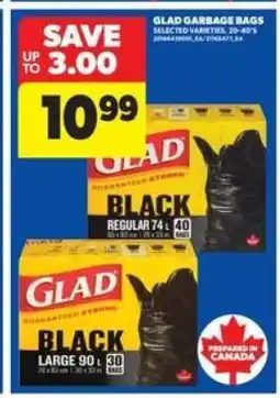Real Canadian Superstore GLAD GARBAGE BAGS offer