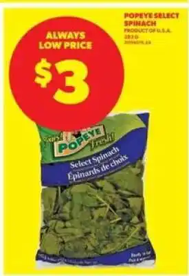 Real Canadian Superstore Popeye Select Spinach offer
