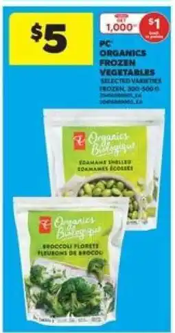 Real Canadian Superstore PC Organics frozen vegetables offer