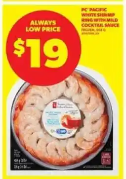 Real Canadian Superstore PC Pacific White Shrimp Ring with Mild Cocktail Sauce offer