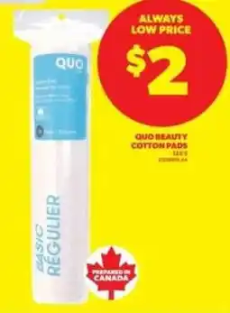 Real Canadian Superstore QUO BEAUTY COTTON PADS offer