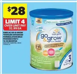 Real Canadian Superstore Similac Go & Grow Toddler Advanced Formulation Milk Powder Step 3 offer