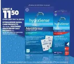 Real Canadian Superstore hydraSense Nasal Care Products offer