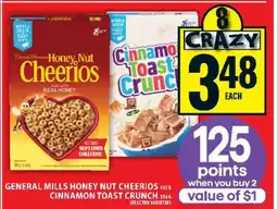 Food Basics General Mills Honey Nut Cheerios & Cinnamon Toast Crunch offer