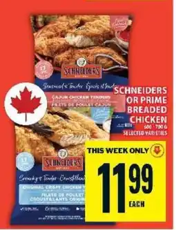 Food Basics Schneiders or Prime Breaded Chicken offer