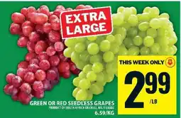 Food Basics GREEN or RED SEEDLESS GRAPES offer