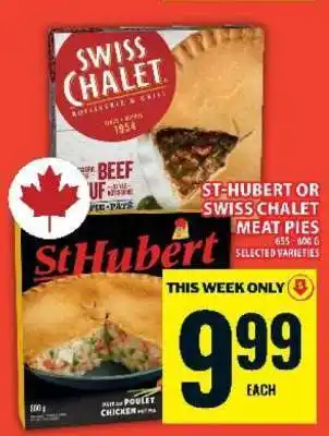 Food Basics ST-HUBERT OR SWISS CHALET MEAT PIES offer