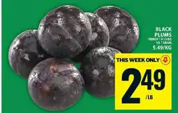 Food Basics BLACK PLUMS offer