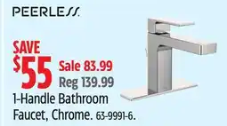 Canadian Tire 1-Handle Bathroom Faucet, Chrome offer