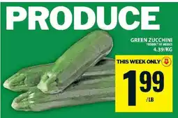 Food Basics GREEN ZUCCHINI offer
