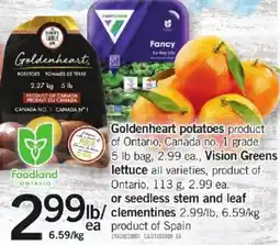 Loblaws Goldenheart potatoes product of Ontario, Canada offer