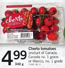 Loblaws Cherto tomatoes product of Canada offer