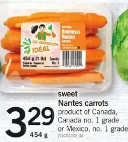 Loblaws Sweet nantes carrots product of canada offer