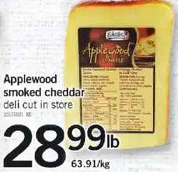 Loblaws Applewood smoked cheddar deli cut in store offer