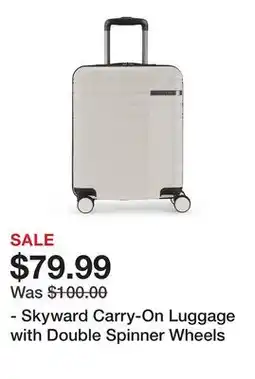 TSC Stores Skyward Carry-On Luggage with Double Spinner Wheels offer