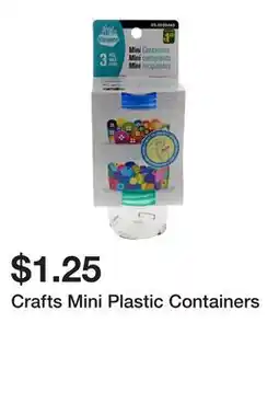 Dollarama Crafts Mini Plastic Containers offer