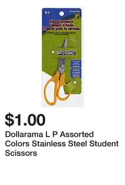 Dollarama Dollarama L P Assorted Colors Stainless Steel Student Scissors offer