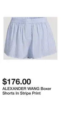 Holt Renfrew ALEXANDER WANG Boxer Shorts In Stripe Print offer