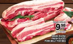 H-Mart FRESH SLICED PORK BELLY FOR BBQ offer