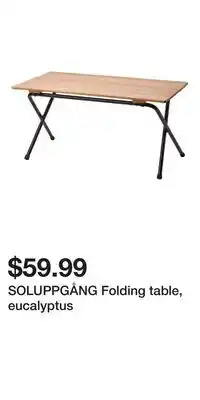 IKEA SOLUPPGÅNG Folding table, eucalyptus offer
