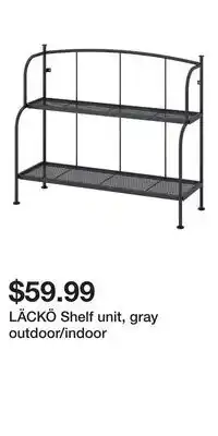 IKEA LÄCKÖ Shelf unit, gray outdoor/indoor offer