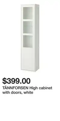 IKEA TÄNNFORSEN High cabinet with doors, white offer