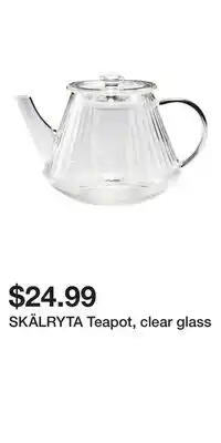 IKEA SKÄLRYTA Teapot, clear glass offer