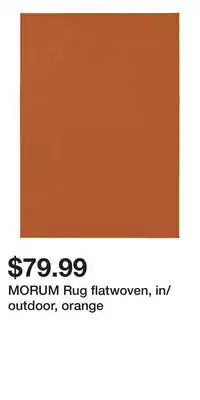 IKEA MORUM Rug flatwoven, in/outdoor, orange offer