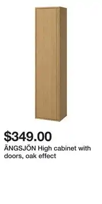 IKEA ÄNGSJÖN High cabinet with doors, oak effect offer