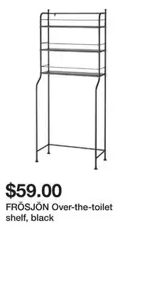 IKEA FRÖSJÖN Over-the-toilet shelf, black offer