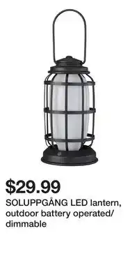 IKEA SOLUPPGÅNG LED lantern, outdoor battery operated/dimmable offer